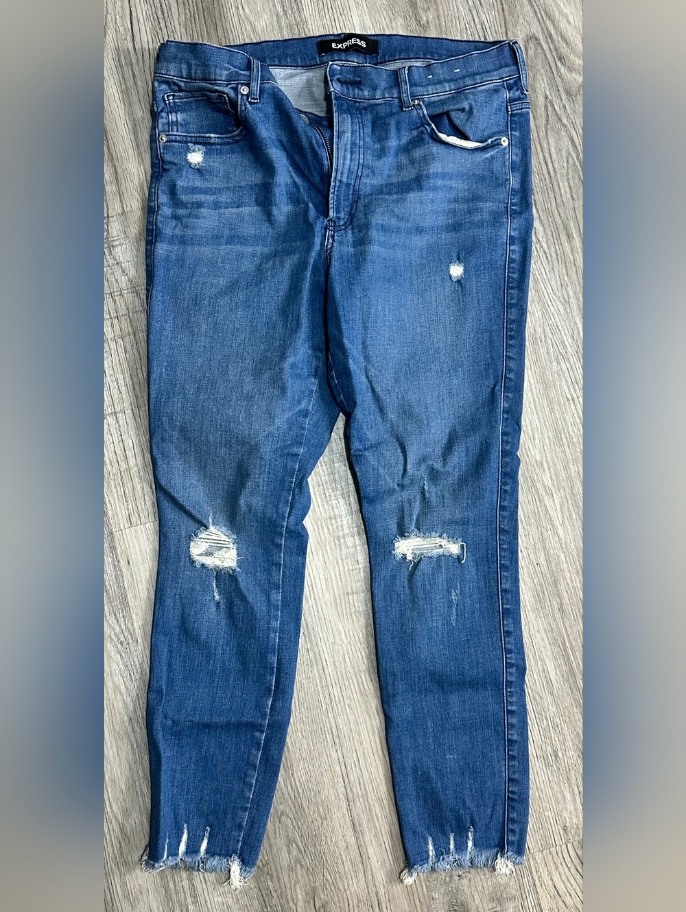 Express blue ankle legging jeans